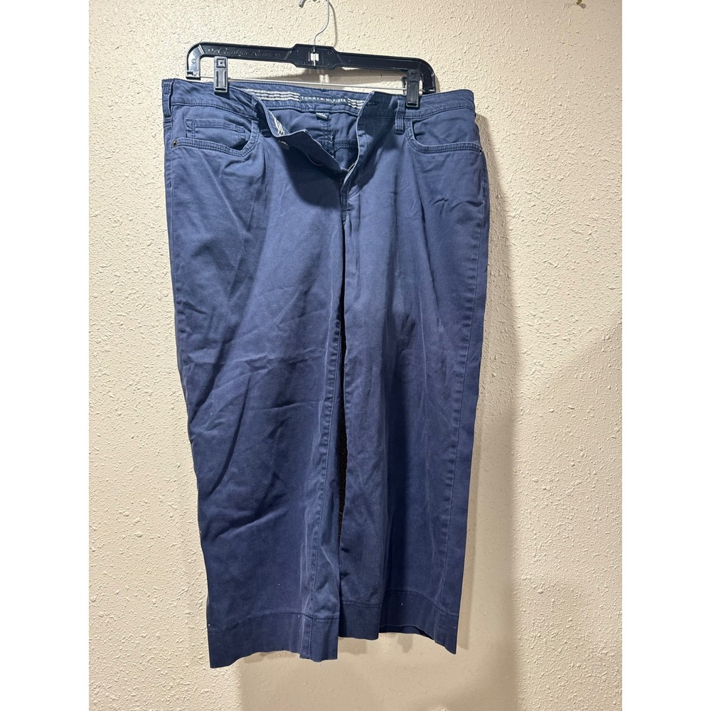 Tommy Hilfiger Navy Blue Capri Pants Womens Size 10 Cropped Chino Trousers